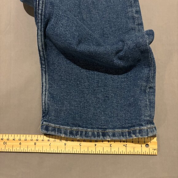 Tommy Hilfiger Jeans 34x29 Blue Straight Leg Distressed Y2K Grunge High Rise - Picture 3 of 7